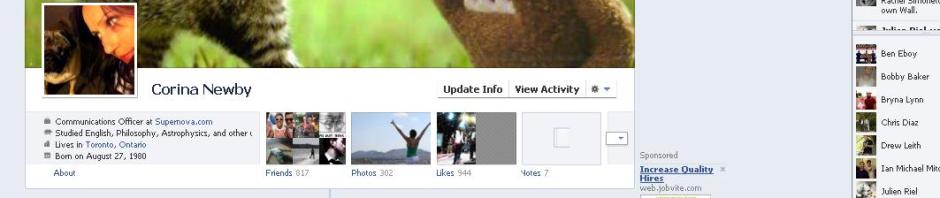 Facebook Timeline for corecorina